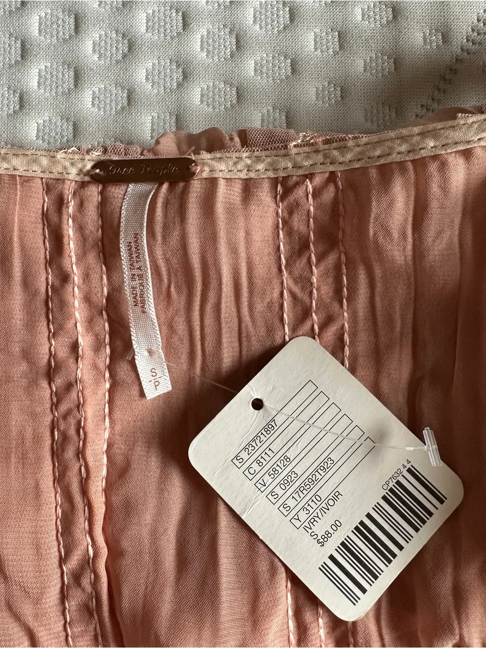 Vintage Free People dusty rose sheer blouse